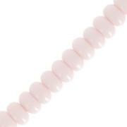 Perla a disco - Heishi in vetro 8x5 mm - Colore nude, lunghezza 38 cm