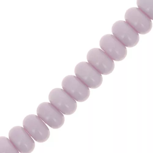 Perle rotonde - Heishi in vetro 8x5 mm - Lilla x40cm