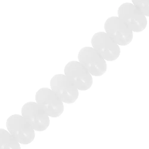 Perle rotonde - Heishi in vetro 8x5 mm - Trasparente x40cm