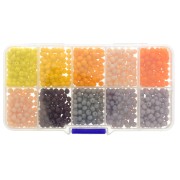 Assortimento di perline tonde sfaccettate appiattite 4x3mm - Multicolore x1000|raw }}