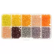 Assortimento di perline tonde sfaccettate appiattite 4x3mm - Multicolore x1000
