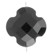 Nero - Perle trèfle facetté 12 mm en verre - Noir x1 Perle trèfle facetté 12 mm en verre - Noir x1