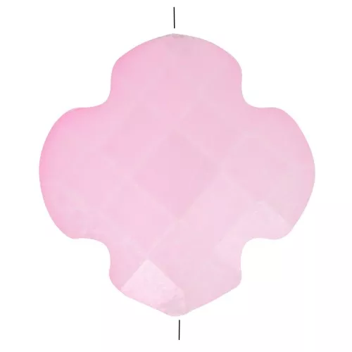 Perla sfaccettata a forma di trifoglio 12 mm in vetro - Rosa chiaro x1