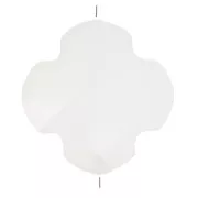 Perla trifoglio in vetro sfaccettato da 11,5 mm - Bianco x1