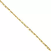 Catena maglia forzatina 3 mm - Dorato con oro fino x1m