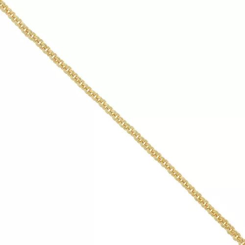 Catena maglia forzatina 3 mm - Dorato con oro fino x1m