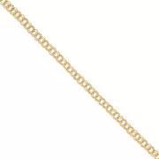 Catena maglia forzatina 5 mm - Dorato con oro fino x1m