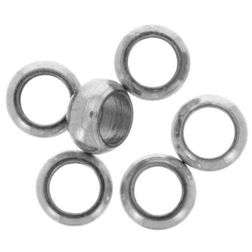 Perline schiacciabili rotonde da 4 mm - Acciaio inox 316 x25