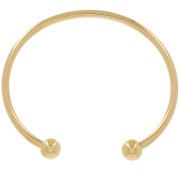 Bracciale 170 mm con 2 sfere - Dorato con oro fino x1|raw }}