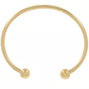 Bracciale 170 mm con 2 sfere - Dorato con oro fino x1