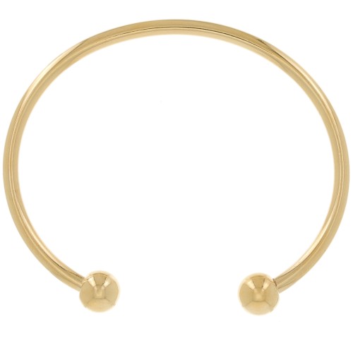 Bracciale 170 mm con 2 sfere - Dorato con oro fino x1
