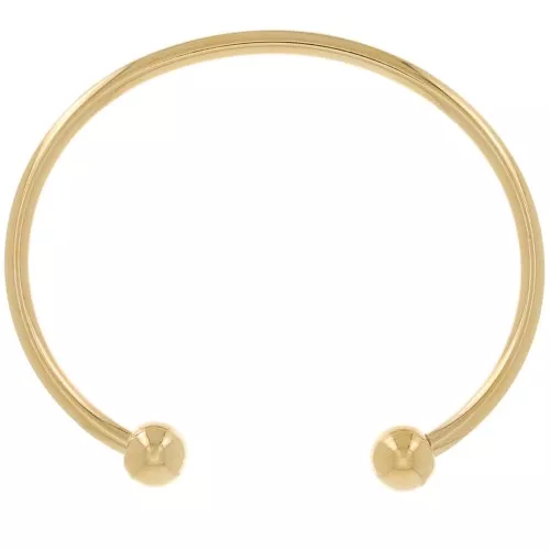 Bracciale 170 mm con 2 sfere - Dorato con oro fino x1