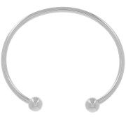 Bracciale 170 mm con 2 sfere - Placcatura argento antico x1|raw }}