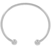 Bracciale 170 mm con 2 sfere - Placcatura argento antico x1
