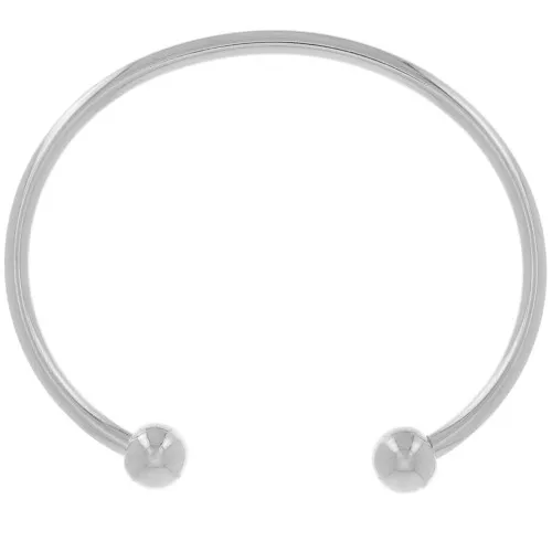 Bracciale 170 mm con 2 sfere - Placcatura argento antico x1