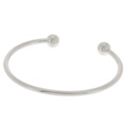 Bracciale 170 mm con 2 sfere - Placcatura argento antico x1