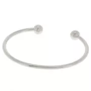 Bracciale 170 mm con 2 sfere - Placcatura argento antico x1