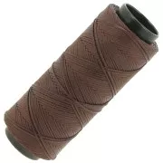 Filo di poliestere cerato - Slam Cord per micro macramè 1 mm - Cacao x100m