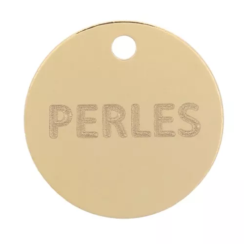 Ciondoli rotondi personalizzati da 8 mm con logo o marchio - Gold filled x100