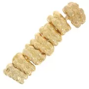 Perle forma di fiore 4 mm - dorato con oro fino x10