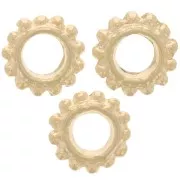 Perline rotonde con palline 7 mm - dorato con oro fino x10