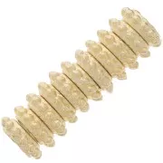 Perline rotonde con palline 7 mm - dorato con oro fino x10