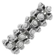 Perline rondelle a stella 7 mm - Argento antico x10