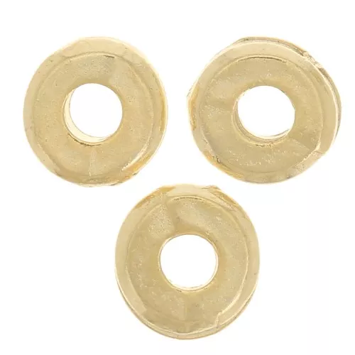 Perline tonde lisce 5 mm -Dorato con oro fino x10