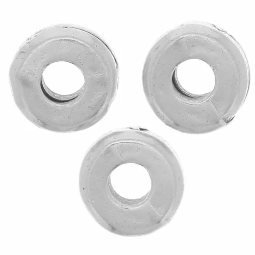 Perline rondelle lisce 5 mm - argento antico x10