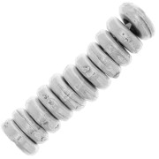 Perline rondelle lisce 5 mm - argento antico x10