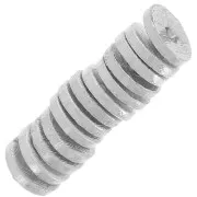 Perle rotonde effetto spazzolato Heishi 4x0,8mm Argento x5g circa 65 pezzi