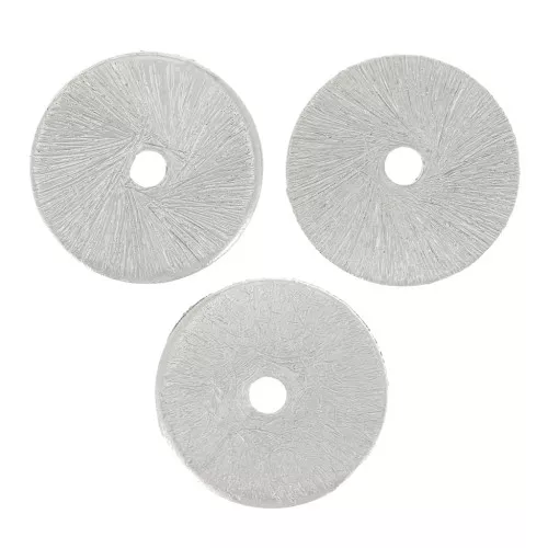 Perle rotonde effetto spazzolato Heishi 8x0,8 mm Argento x5g circa 15 pezzi