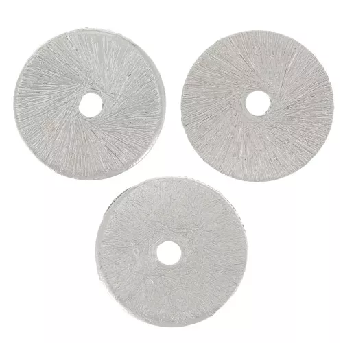 Perle rotonde effetto spazzolato Heishi 10x0,8 mm Argento x5g circa 9 pezzi