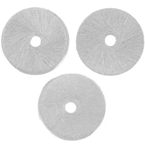 Perle rotonde effetto spazzolato Heishi 12x0,8 mm Argento x5g circa 6 pezzi
