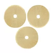 Perle rotonde ondulate effetto spazzolato Heishi 8x0,8mm -Dorato x5g circa 15 pz.