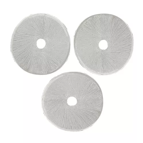 Perle rotonde ondulate effetto spazzolato Heishi 8x0.8mm Argento x5g circa 15pcs