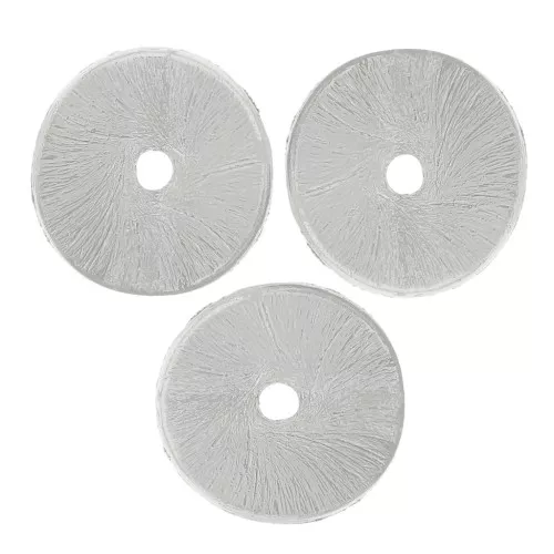 Perle rotonde ondulate effetto spazzolato Heishi 10x0.8mm Argento x5g circa 9pcs