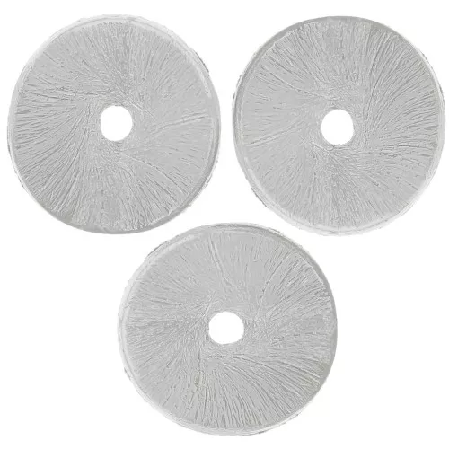 Perle rotonde ondulate effetto spazzolato Heishi 12x0,8mm Argento x5g circa 6pcs