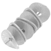 Perle rotonde ondulate effetto spazzolato Heishi 12x0,8mm Argento x5g circa 6pcs