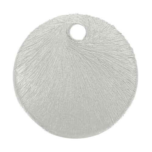 Zecchini rotondi effetto spazzolato 8 mm - Argento x5g circa 15 pezzi