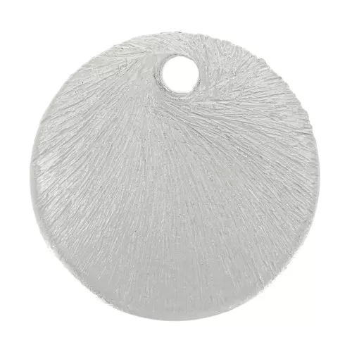Zecchini rotondi effetto spazzolato 8 mm - Argento x5g circa 15 pezzi