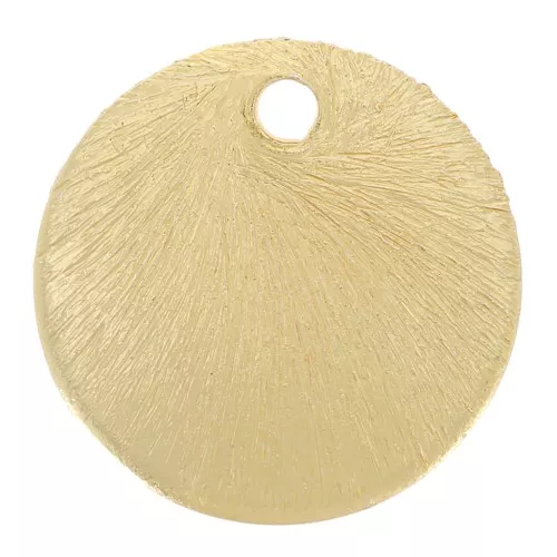 Zecchini rotonde effetto spazzolato 10 mm - Dorato x5g circa 9 pezzi