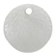 Zecchini rotondi effetto spazzolato 10 mm - Argento x5g circa 9 pezzi