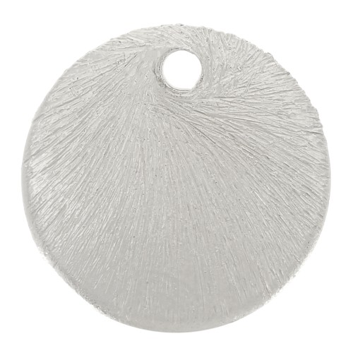 Zecchini rotondi effetto spazzolato 10 mm - Argento x5g circa 9 pezzi