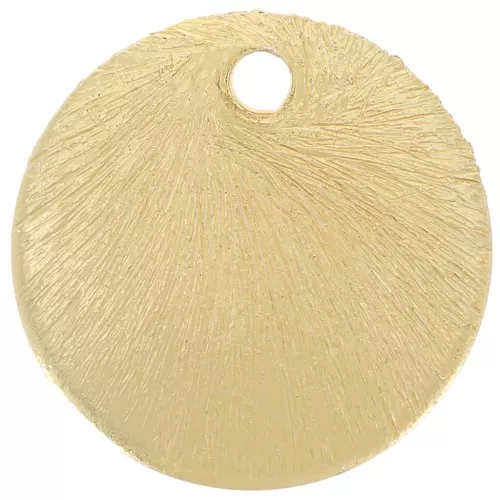 Zecchini rotondi effetto spazzolato 12 mm - Dorato x5g circa 6 pezzi