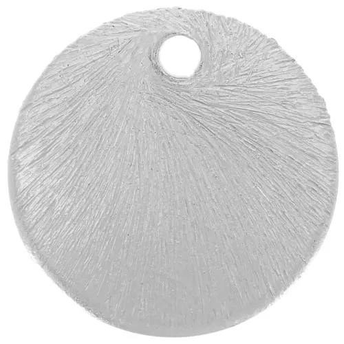 Zecchini rotondi effetto spazzolato 12 mm - Argento x5g circa 6 pezzi