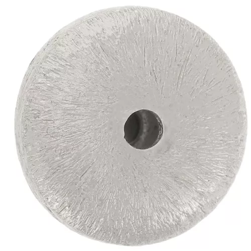 Perle tonde appiattite effetto spazzolato 12 mm - Argento x10g circa 5 pezzi