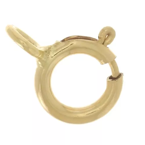 Chiusura a molla da 5 mm con anello chiuso - Gold filled x50