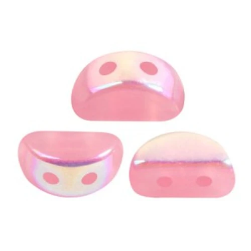 Perle in vetro Kos® par Puca® 6x3mm Light Rose Opal AB x10g