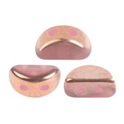 Perle in vetro Kos® par Puca® 6x3mm Light Rose Opal Capri Gold x10g